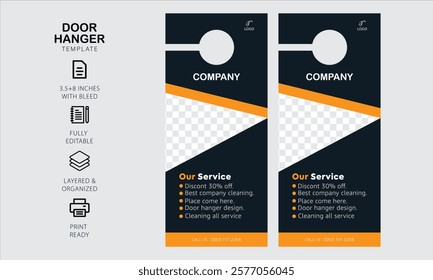 Door hanger design template for your business or company