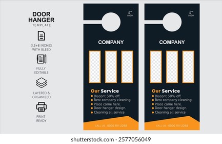 Door hanger design template for your business or company