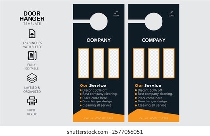 Door hanger design template for your business or company