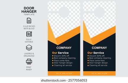 Door hanger design template for your business or company