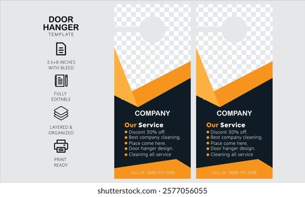 Door hanger design template for your business or company