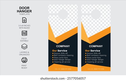 Door hanger design template for your business or company