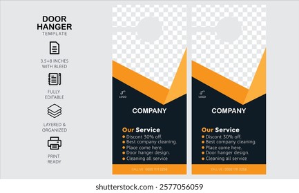 Door hanger design template for your business or company