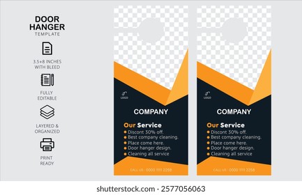 Door hanger design template for your business or company