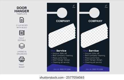 Door hanger design template for your business or company