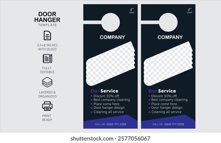 Door hanger design template for your business or company