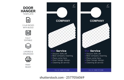 Door hanger design template for your business or company