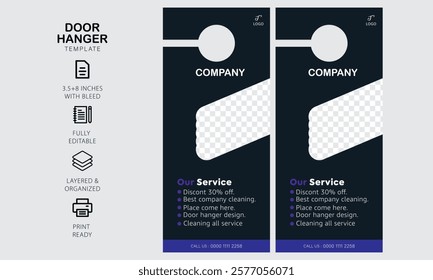 Door hanger design template for your business or company