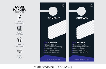 Door hanger design template for your business or company