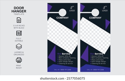 Door hanger design template for your business or company