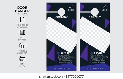 Door hanger design template for your business or company