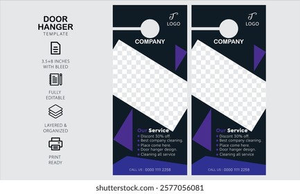 Door hanger design template for your business or company