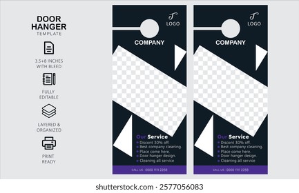 Door hanger design template for your business or company