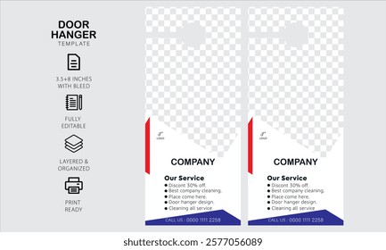 Door hanger design template for your business or company