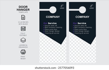 Door hanger design template for your business or company