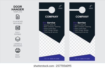 Door hanger design template for your business or company