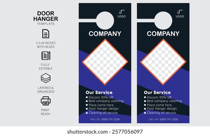 Door hanger design template for your business or company