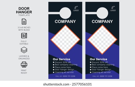 Door hanger design template for your business or company