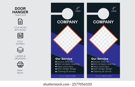 Door hanger design template for your business or company