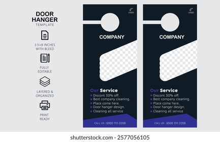 Door hanger design template for your business or company