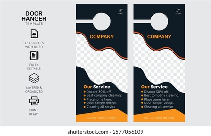 Door hanger design template for your business or company