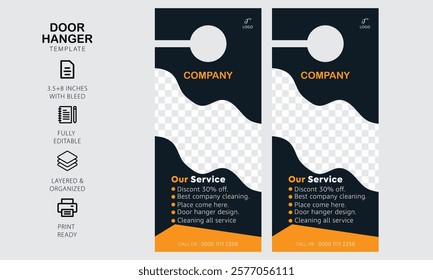 Door hanger design template for your business or company