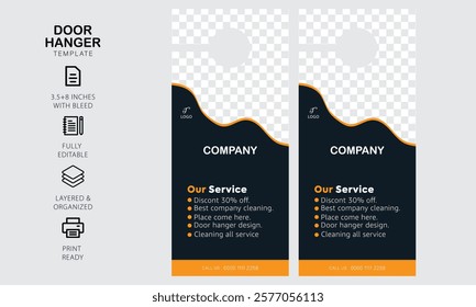 Door hanger design template for your business or company