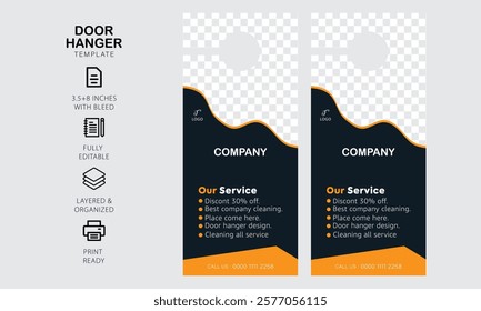 Door hanger design template for your business or company