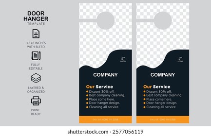 Door hanger design template for your business or company