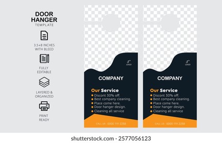 Door hanger design template for your business or company