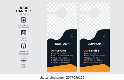 Door hanger design template for your business or company