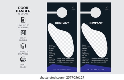 Door hanger design template for your business or company