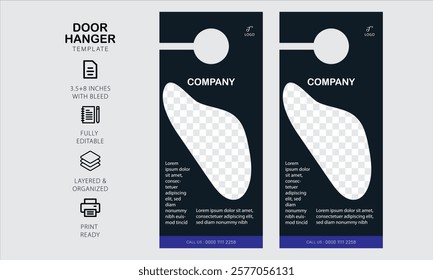 Door hanger design template for your business or company