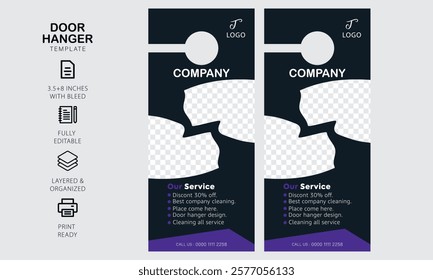 Door hanger design template for your business or company