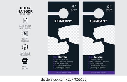 Door hanger design template for your business or company