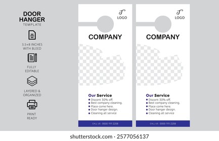 Door hanger design template for your business or company