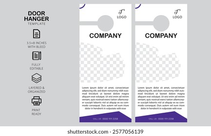 Door hanger design template for your business or company