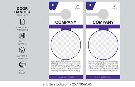 Door hanger design template for your business or company