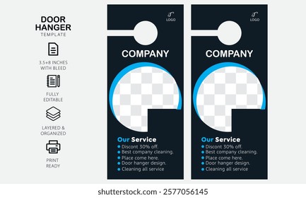 Door hanger design template for your business or company