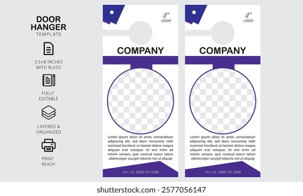 Door hanger design template for your business or company