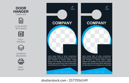 Door hanger design template for your business or company