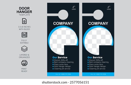 Door hanger design template for your business or company