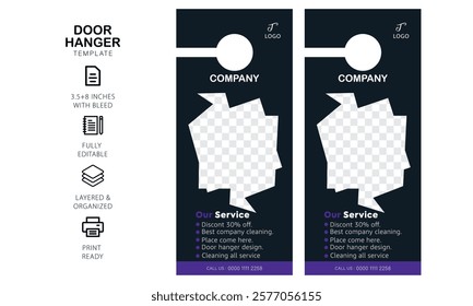 Door hanger design template for your business or company