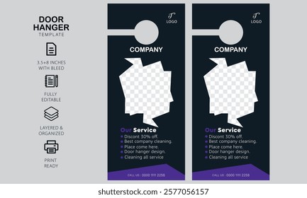 Door hanger design template for your business or company