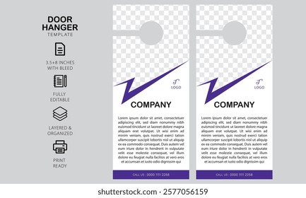 Door hanger design template for your business or company