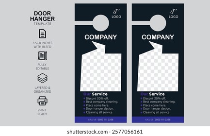 Door hanger design template for your business or company