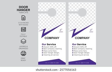 Door hanger design template for your business or company