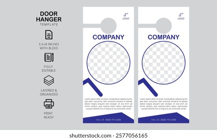 Door hanger design template for your business or company