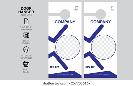 Door hanger design template for your business or company