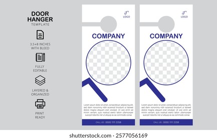 Door hanger design template for your business or company